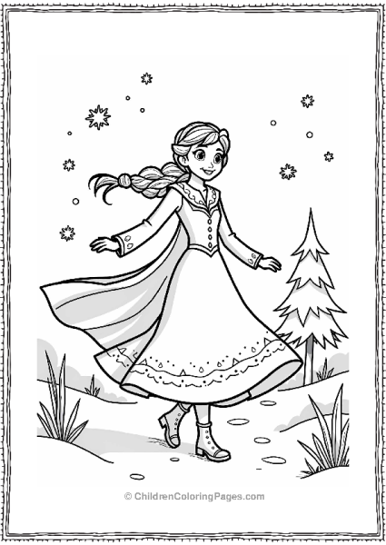 Frozen Anna In A Winter Wonderland Free PDF Printable