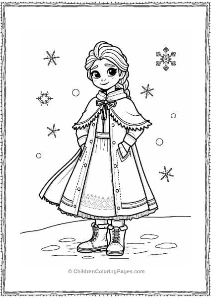 Frozen Anna In Her Winter Outfit Free PDF Printable