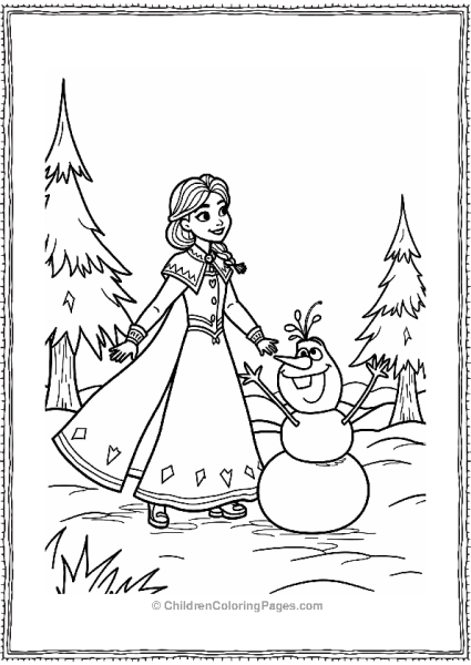 Frozen Anna’s Adventure In A Snowy Landscape Free PDF Printable