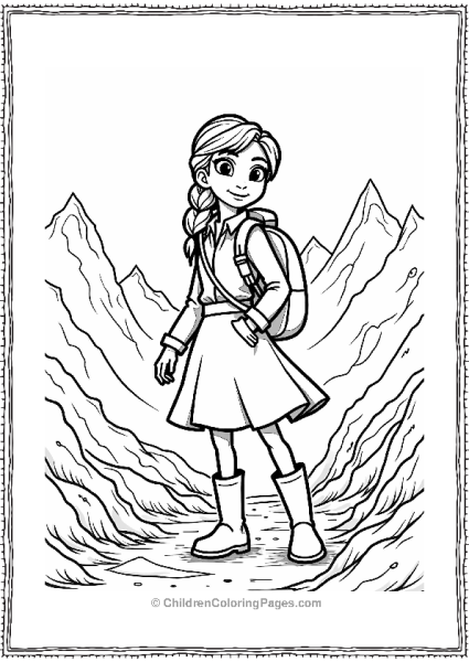 Frozen Anna’s Adventurous Look In The Mountains Free PDF Printable