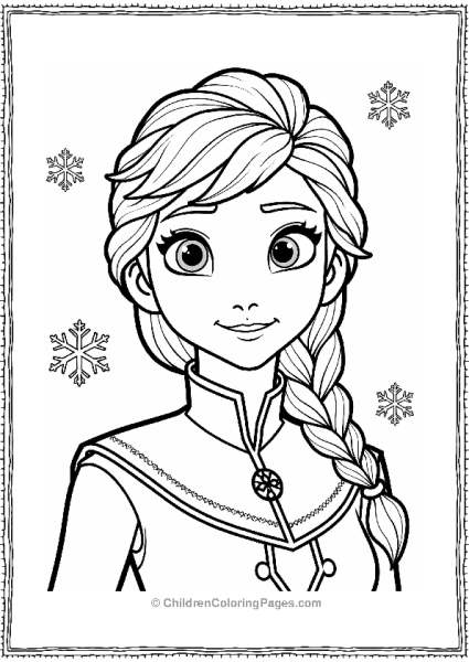 Frozen Anna’s Determined Face In The Snow Free PDF Printable