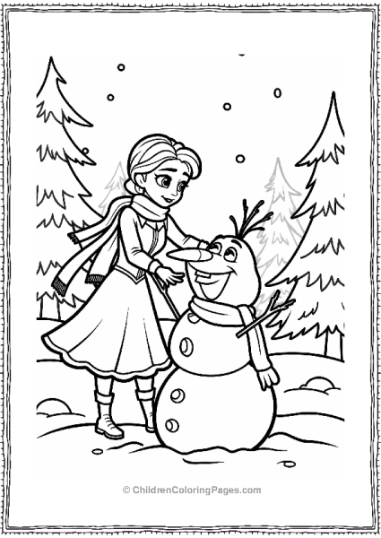 Frozen Anna’s Winter Wonderland Snowman Free PDF Printable