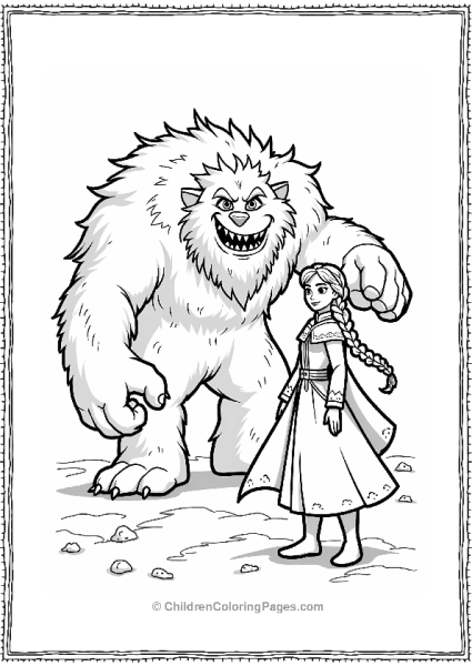 Frozen Brave Anna Confronts The Ice Beast Free PDF Printable