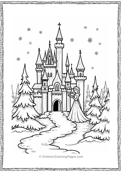 Frozen Elsa’s Ice Castle In Winter Free PDF Printable