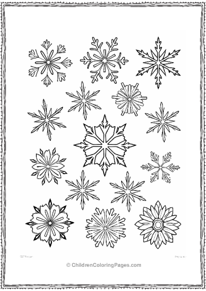 Frozen Elsa’s Magical Snowflakes Coloring Page Free PDF Printable