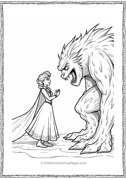 Frozen Elsa Vs The Ice Monster Free PDF Printable