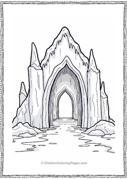 Frozen Frosty Castle Entrance In Elsa’s Ice Kingdom Free PDF Printable