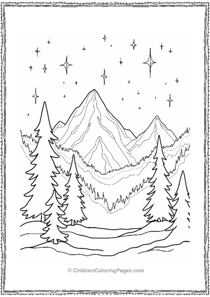 Frozen Frozen Disney Cartoon Northern Lights Over Mountains Free PDF Printable