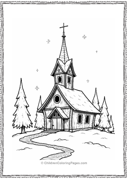 Frozen Frozen Disney Stave Church Illustration Free PDF Printable