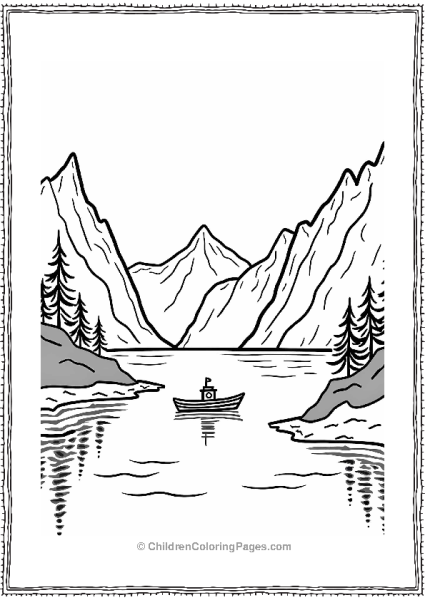 Frozen Frozen Fjord With Boats Free PDF Printable