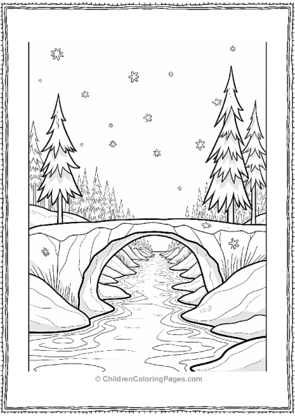 Frozen Frozen Ice Bridge Illustration Free PDF Printable