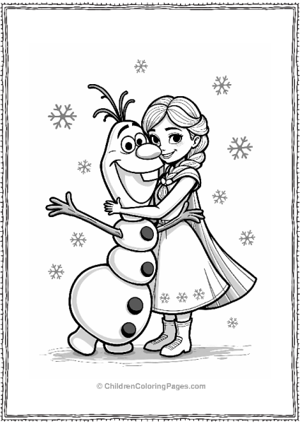 Frozen Olaf And Anna’s Warm Hug Free PDF Printable