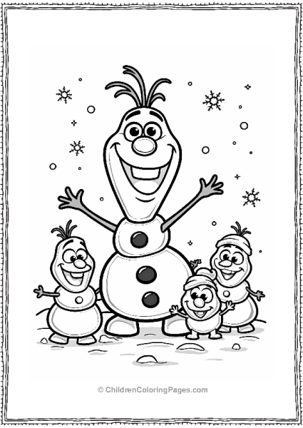 Frozen Olaf And His Snowy Friends Free PDF Printable