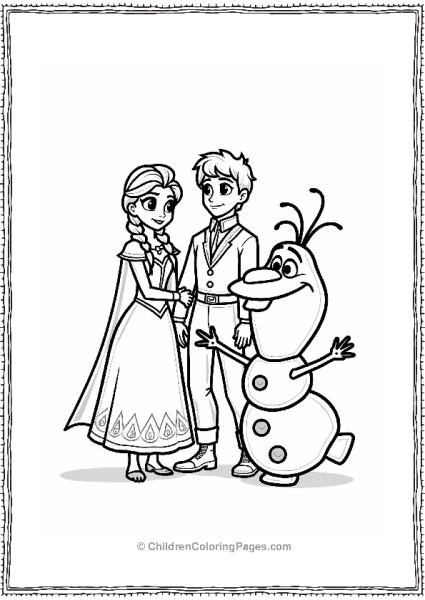 Frozen Olaf Protecting Anna And Elsa Free PDF Printable