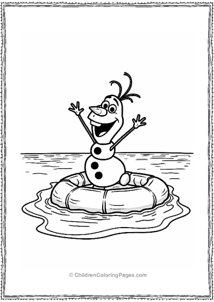 Frozen Olaf’s Brave Adventure On An Ice Raft Free PDF Printable