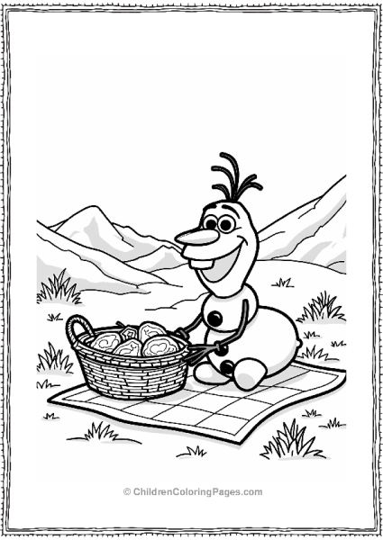 Frozen Olaf’s Snowy Picnic Free PDF Printable