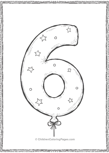 Fun Number Six Balloon Decoration Free PDF Printable