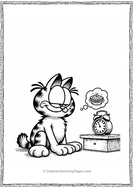 Garfield And The Alarm Clock Free PDF Printable