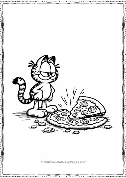 Garfield And The Messy Pizza Free PDF Printable