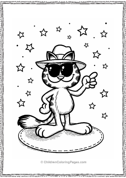 Garfield As A Classic Movie Star Free PDF Printable