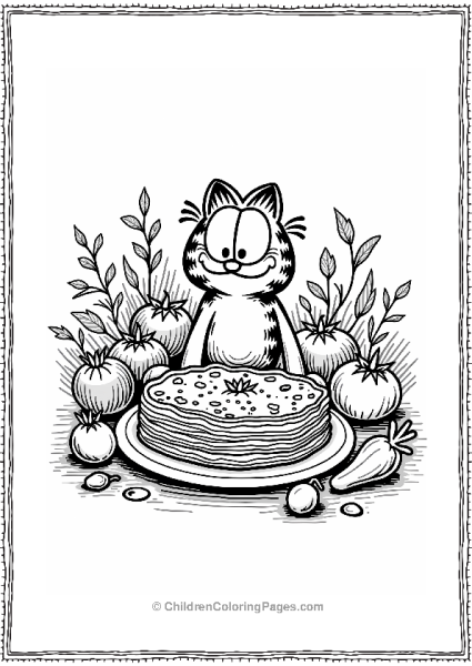 Garfield In A Lasagna Garden Free PDF Printable