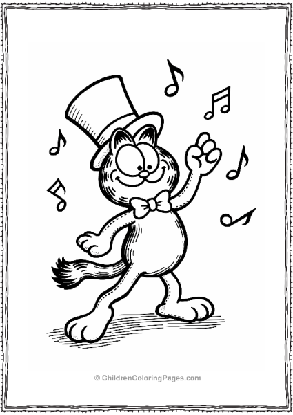 Garfield In A Musical Performance Free PDF Printable