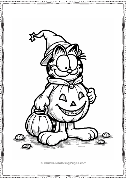 Garfield In A Pumpkin Costume Free PDF Printable