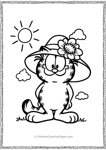 Garfield In A Stylish Hat Free PDF Printable