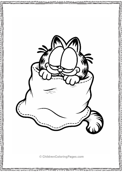 Garfield Snuggled In A Cozy Blanket Free PDF Printable