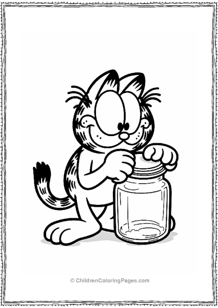 Garfield With A Stuck Jar Lid Free PDF Printable