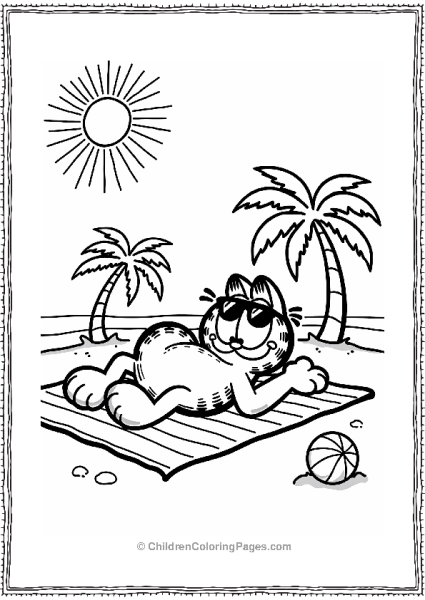 Garfield S Beach Adventure Free PDF Printable