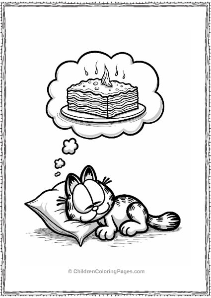 Garfield S Dream Of Giant Lasagna Free PDF Printable