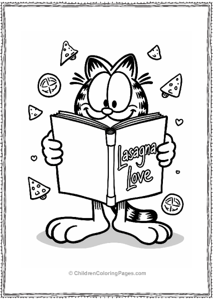 Garfield S Lasagna Recipe Coloring Page Free PDF Printable