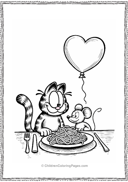 Garfield S Romantic Dinner With A Mouse Free PDF Printable