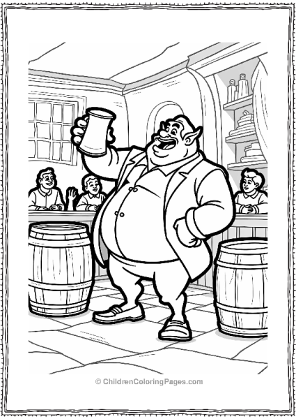 Gaston Boasting In His Tavern Free PDF Printable