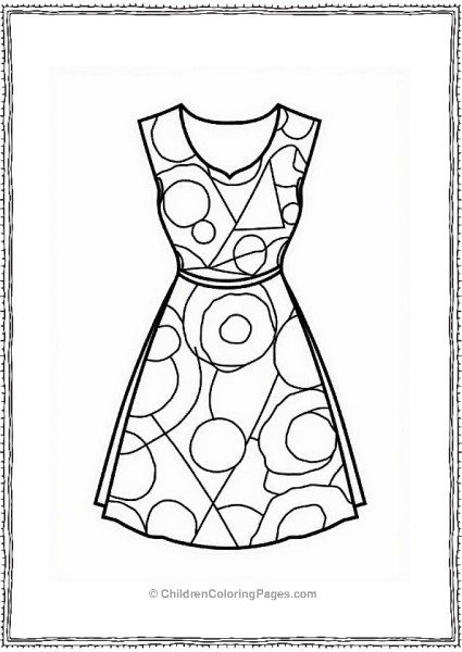 Geometric Shapes A Line Dress Free PDF Printable