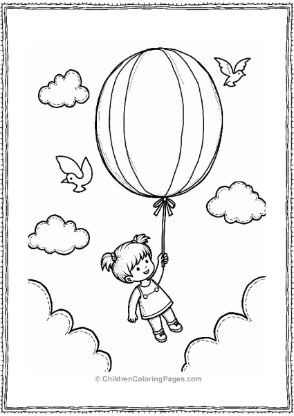 Giant Lollipop Balloon In The Sky Free PDF Printable