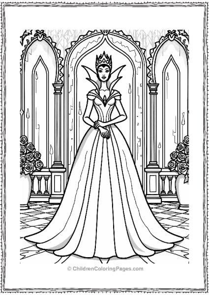 Glamorous Evil Queen In A Lavish Ballroom Free PDF Printable