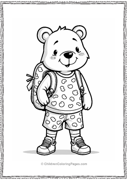 Gummy Bear Backpack Kid Free PDF Printable