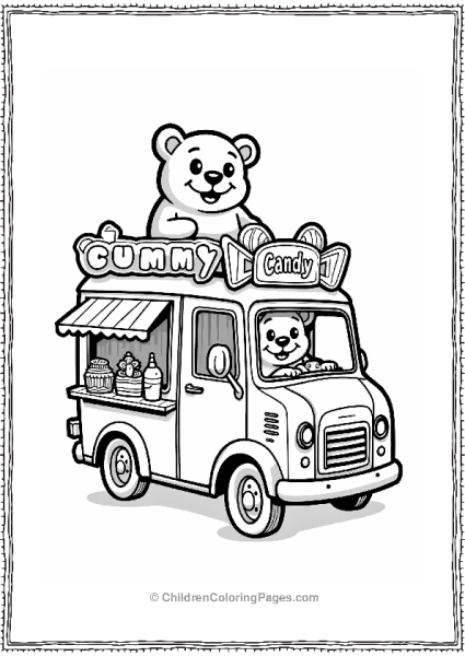 Gummy Bear Candy Truck Free PDF Printable