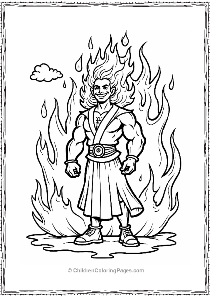 Hades Fiery Power Illustration Free PDF Printable