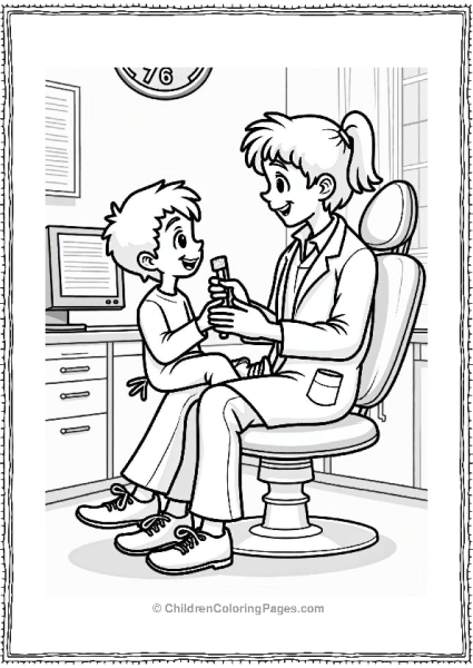 Happy Dentist In A Bright Office Free PDF Printable