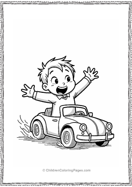 Harry Slipping On A Toy Car Free PDF Printable