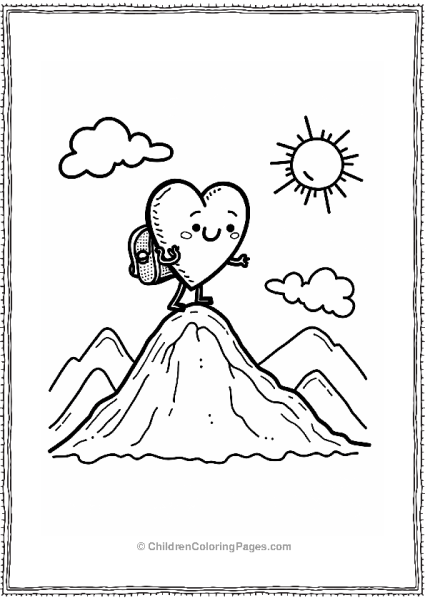 Heart Climbing A Mountain Free PDF Printable