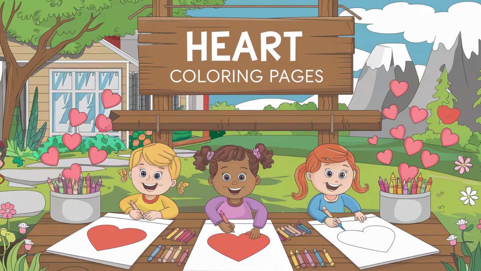 Heart Coloring Pages – Free PDF Printables For Kids ❤️