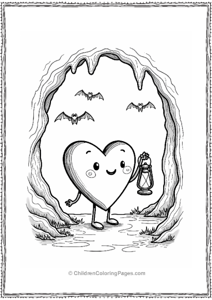 Heart Exploring A Cave Free PDF Printable