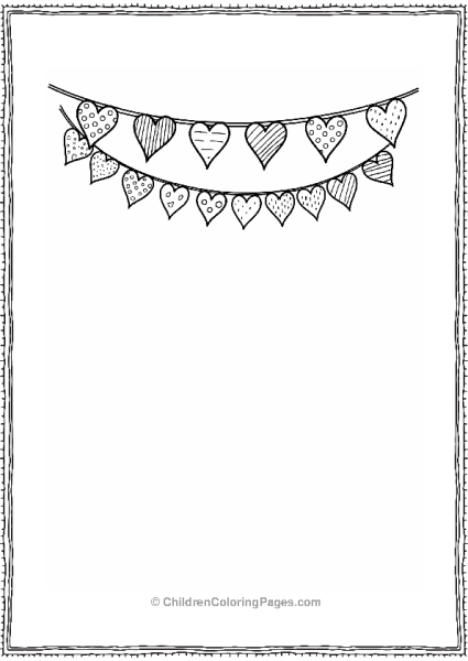 Heart Garland Decoration Free PDF Printable