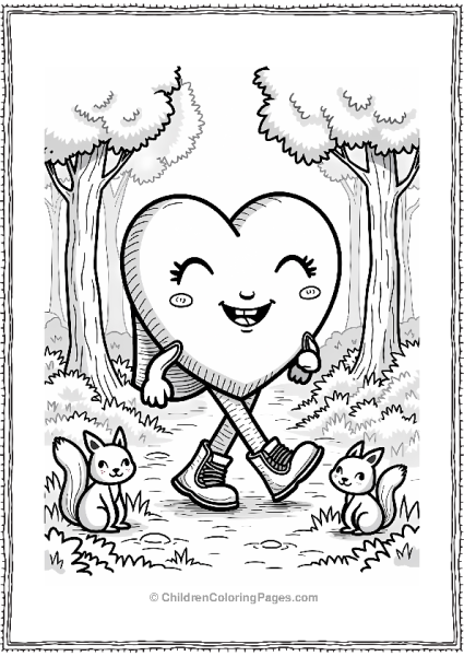 Heart Hiking In The Forest Free PDF Printable