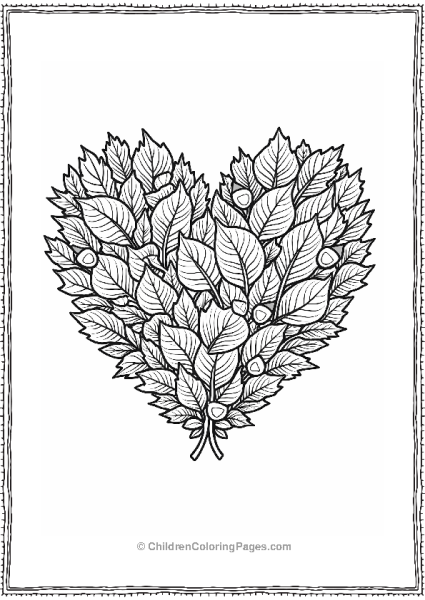 Heart Made Of Leaves Free PDF Printable