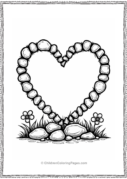 Heart Made Of Rocks And Pebbles Free PDF Printable